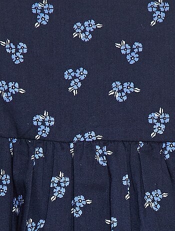 Vestito senza maniche in voile di cotone