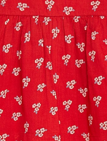Vestito senza maniche in voile di cotone