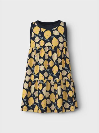 Vestito stampato a balze