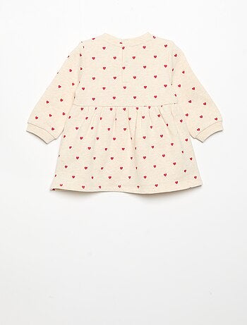Vestito stampato a maniche lunghe