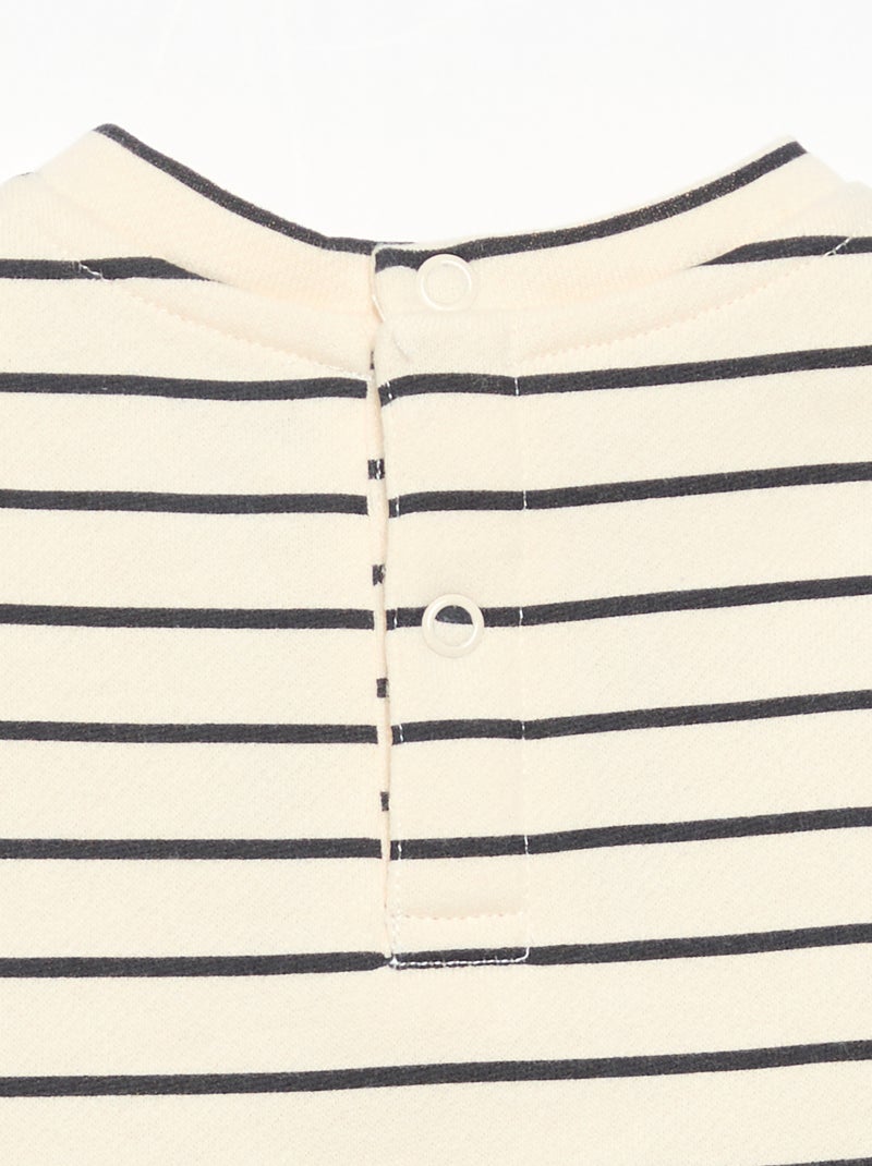 Vestito stampato a maniche lunghe Bianco - Kiabi