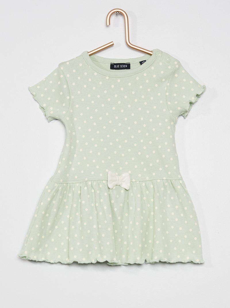 Vestito stampato a 'pois' BEIGE - Kiabi