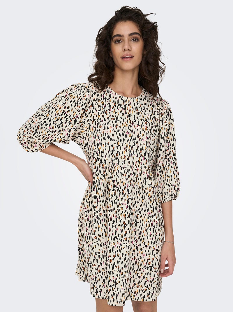 Vestito stampato corto 'JDY' BIANCO - Kiabi