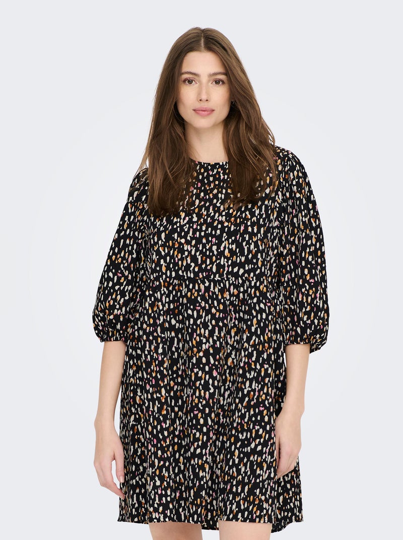 Vestito stampato corto 'JDY' NERO - Kiabi