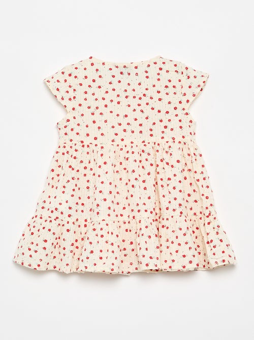 Vestito stampato in tessuto plumetis - Kiabi