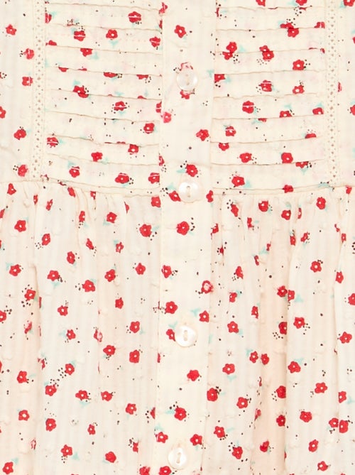 Vestito stampato in tessuto plumetis - Kiabi