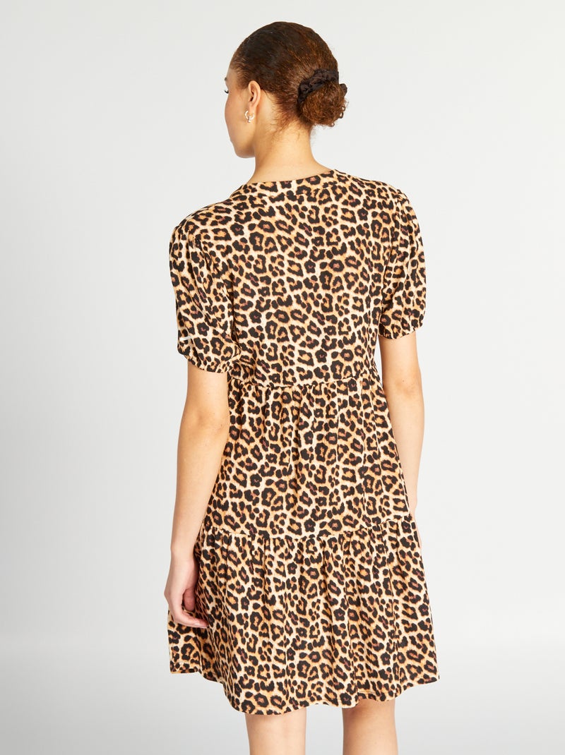 Telo Mare Leopard Con Stampa Digitale 100% Cotone Micro Spugna