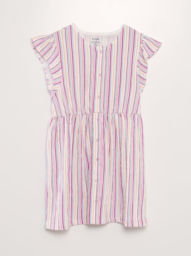 Vestito svasato a righe BIANCO - Kiabi