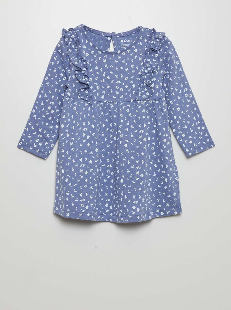 Vestito svasato con motivo a pois BLU - Kiabi