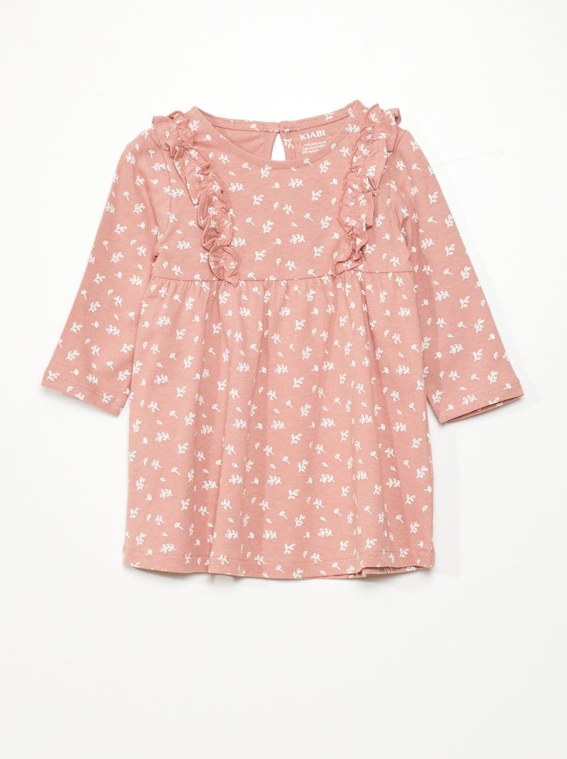 Vestito svasato con motivo floreale ROSA - Kiabi