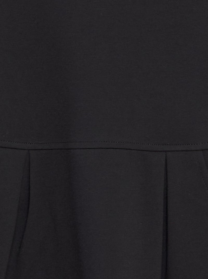 Vestito svasato in jersey nero - Kiabi