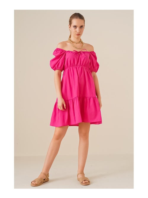 Vestito svasato in popeline - Kiabi