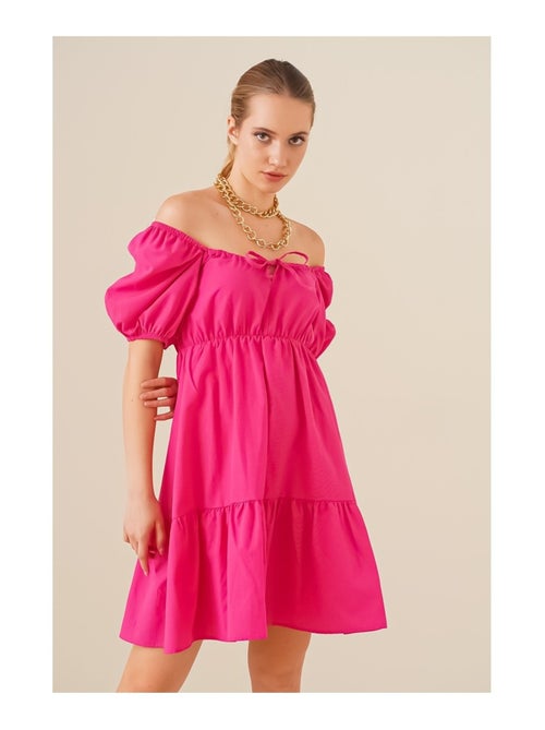 Vestito svasato in popeline - Kiabi