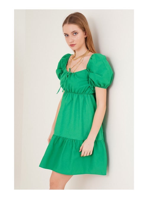 Vestito svasato in popeline - Kiabi