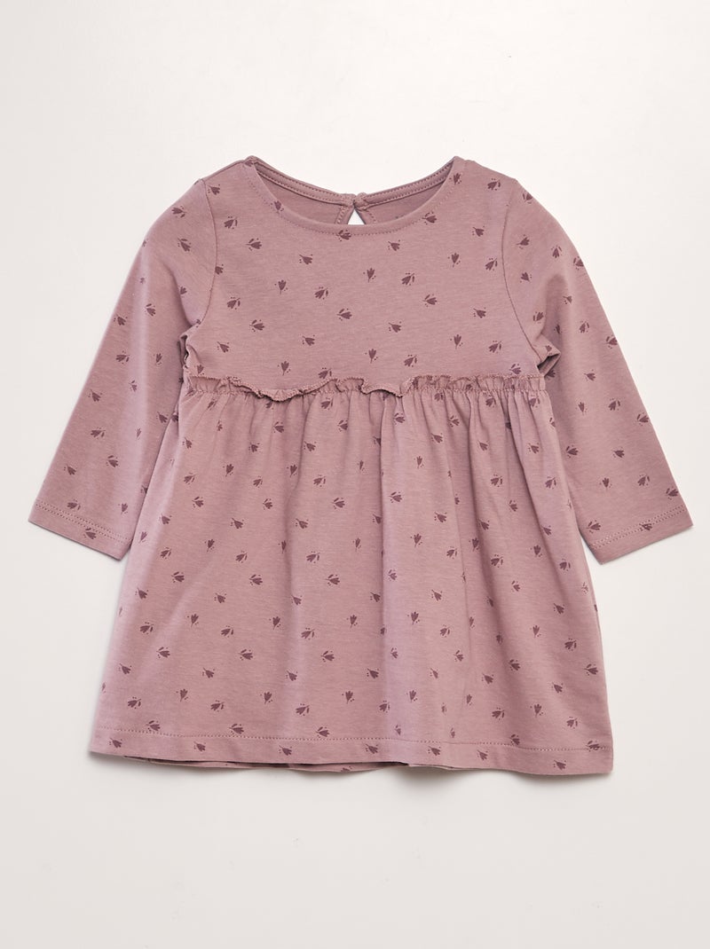 Vestito svasato maniche lunghe ROSA - Kiabi