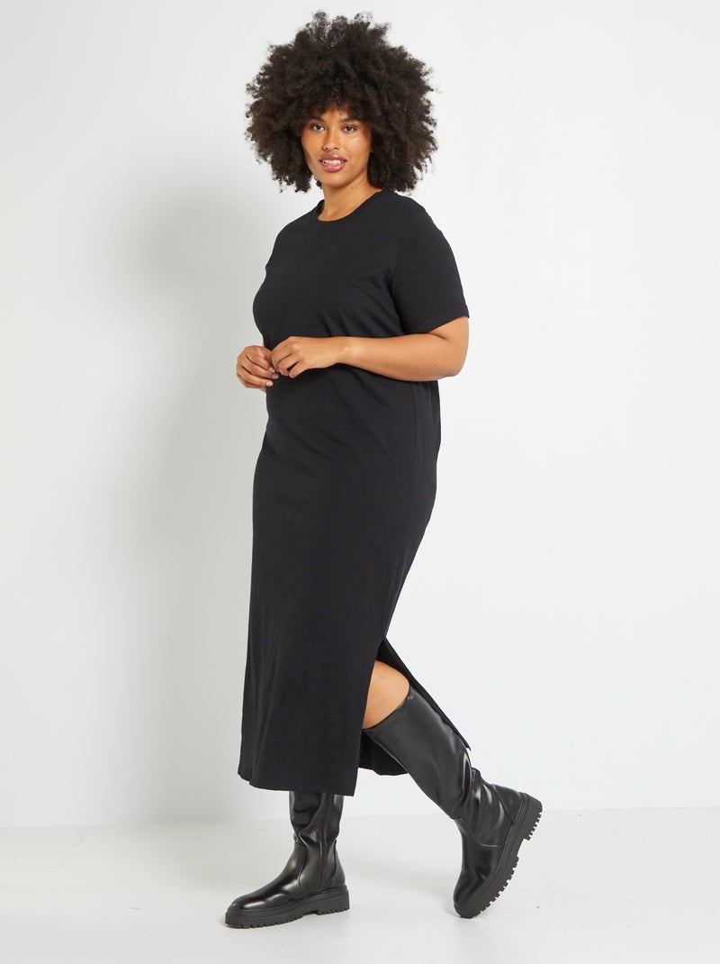 Vestito t-shirt in jersey Nero - Kiabi