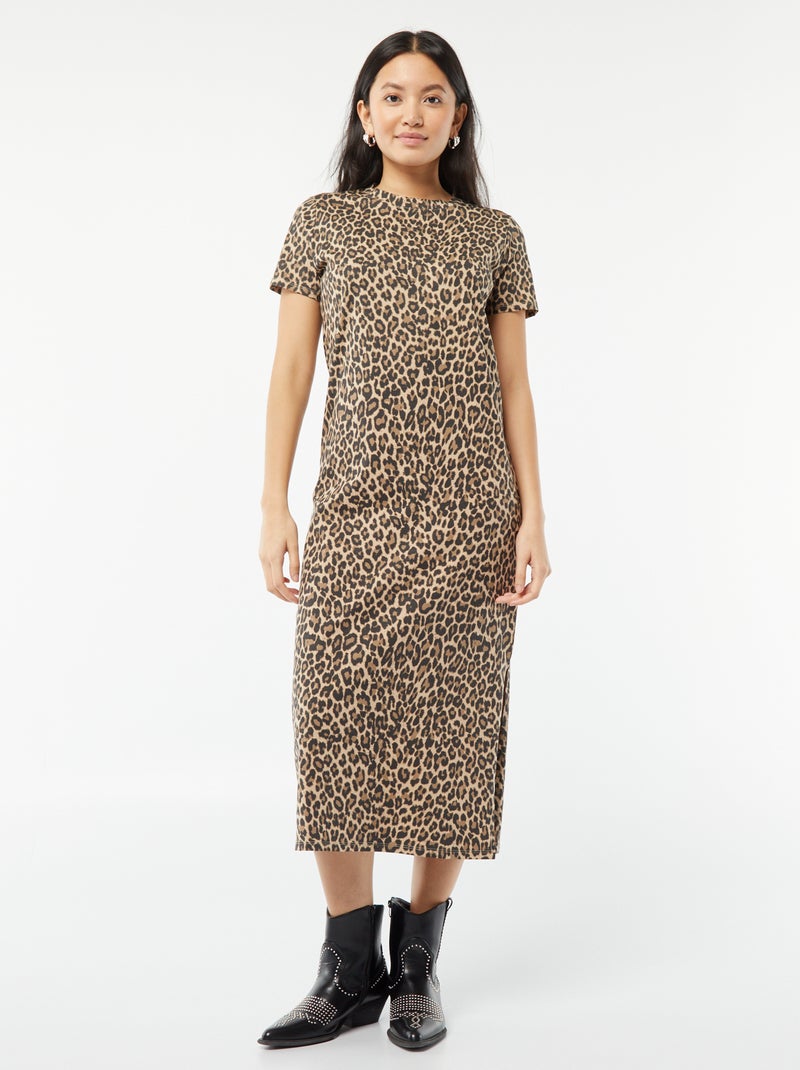 Vestito t-shirt lungo BEIGE - Kiabi