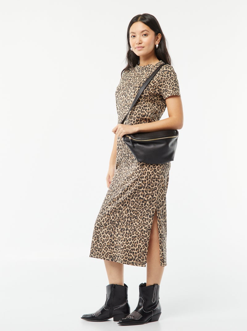 Vestito t-shirt lungo BEIGE - Kiabi