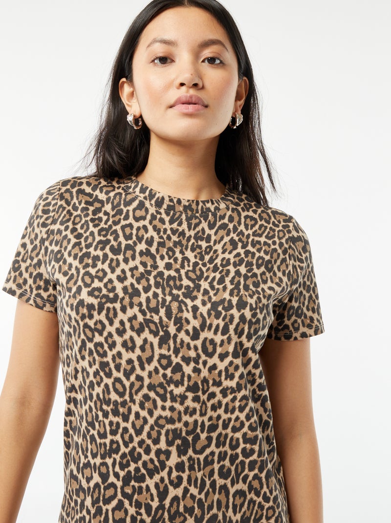 Vestito t-shirt lungo BEIGE - Kiabi