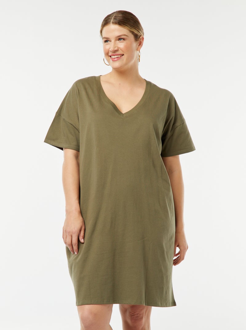 Vestito t-shirt lungo KAKI - Kiabi