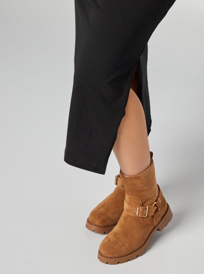 Vestito t-shirt lungo NERO - Kiabi