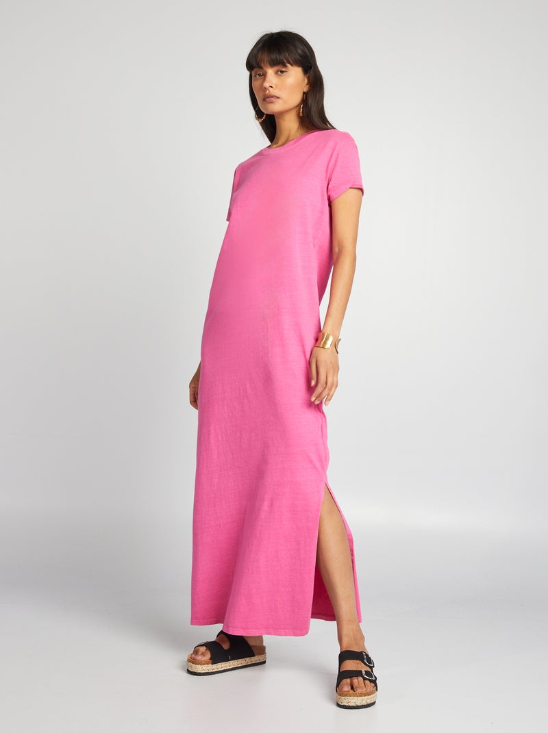 Vestito t-shirt maxi ROSA - Kiabi
