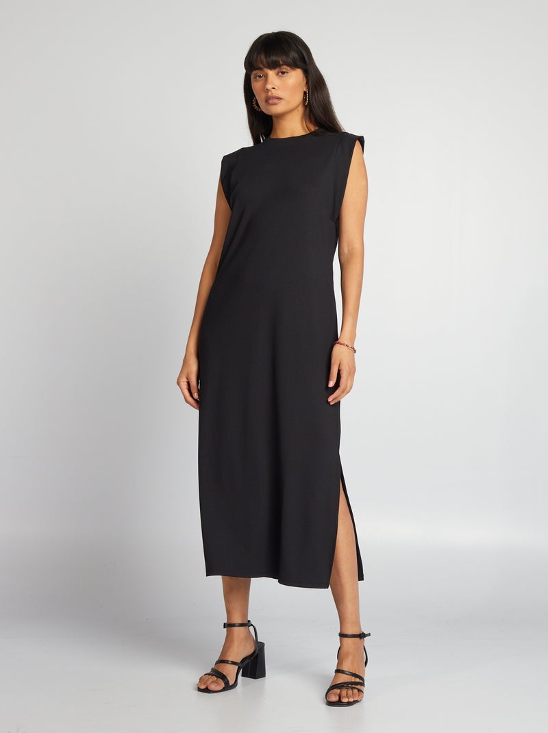 Vestito t-shirt midi nero - Kiabi