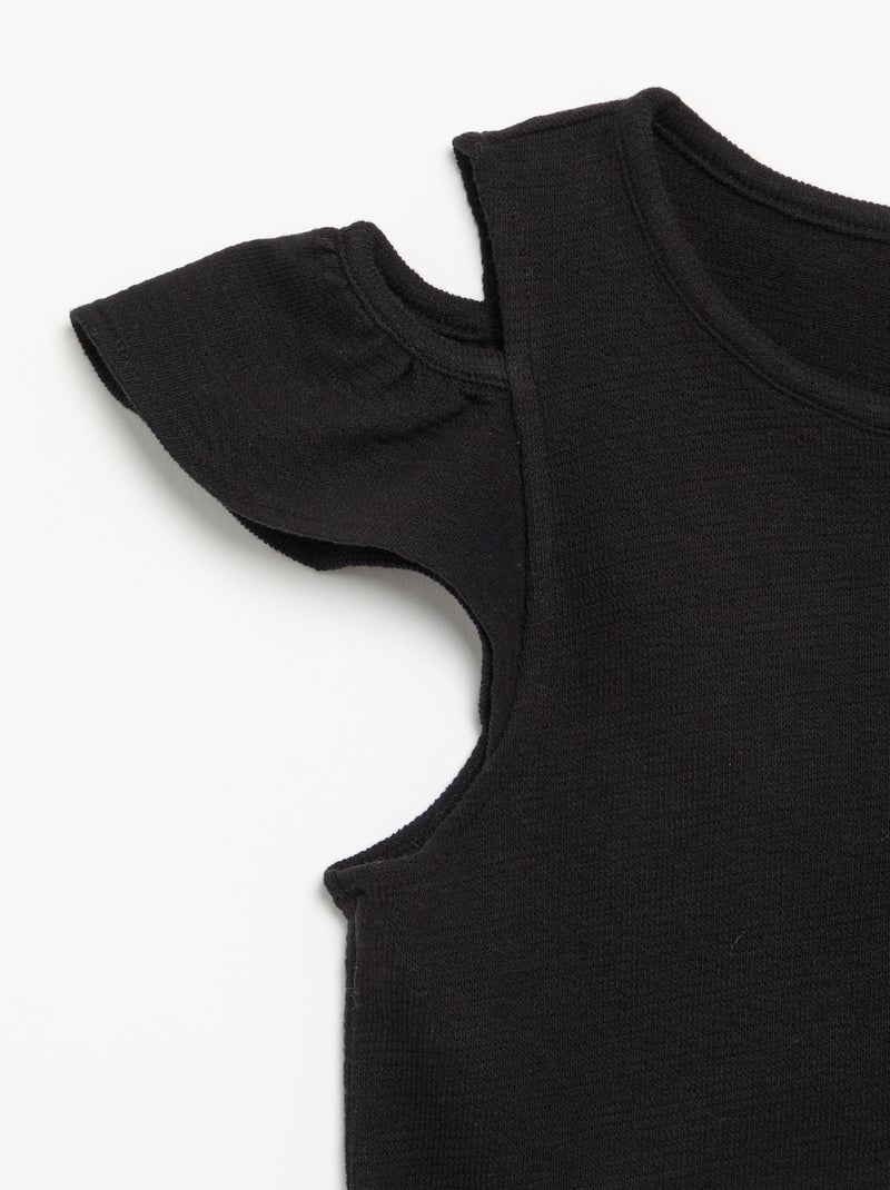 Vestito taglio a metà coscia con aperture sulle spalle Nero - Kiabi