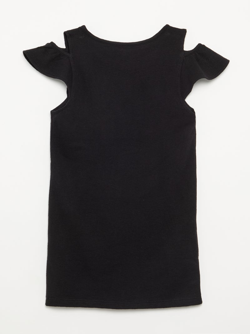 Vestito taglio a metà coscia con aperture sulle spalle Nero - Kiabi