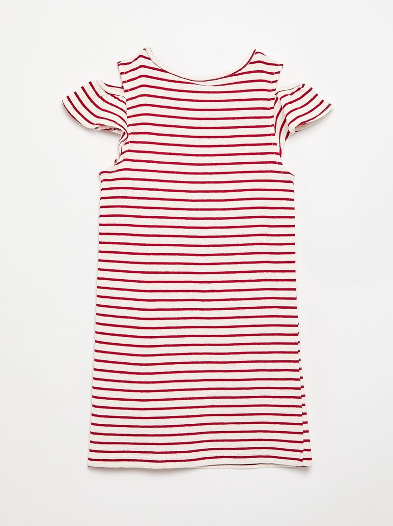 Vestito taglio a metà coscia con aperture sulle spalle Rosso - Kiabi