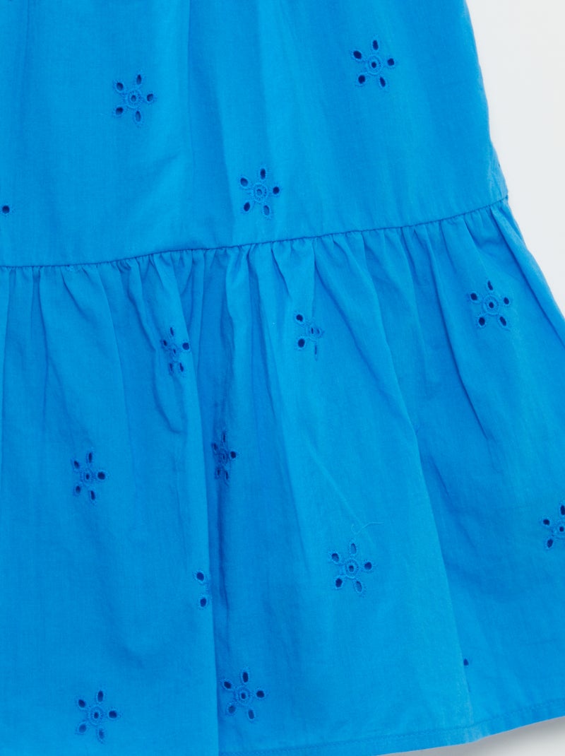 Vestito tinta unita con spalline intrecciate Blu - Kiabi