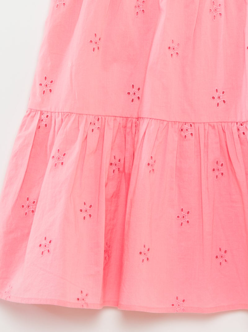 Vestito tinta unita con spalline intrecciate Rosa - Kiabi