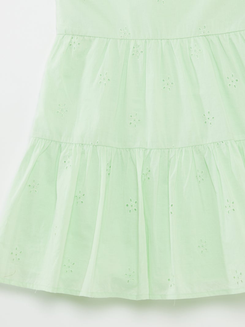 Avalaya Collana In Vetro Verde E Trasparente – Perline Intrecciate Uniche – Lunghezza 52 Cm – Chiusura A Bottone