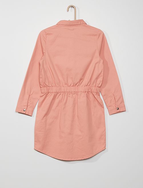 Vestito tipo camicia in cotone - ROSA - Kiabi - 13.00€