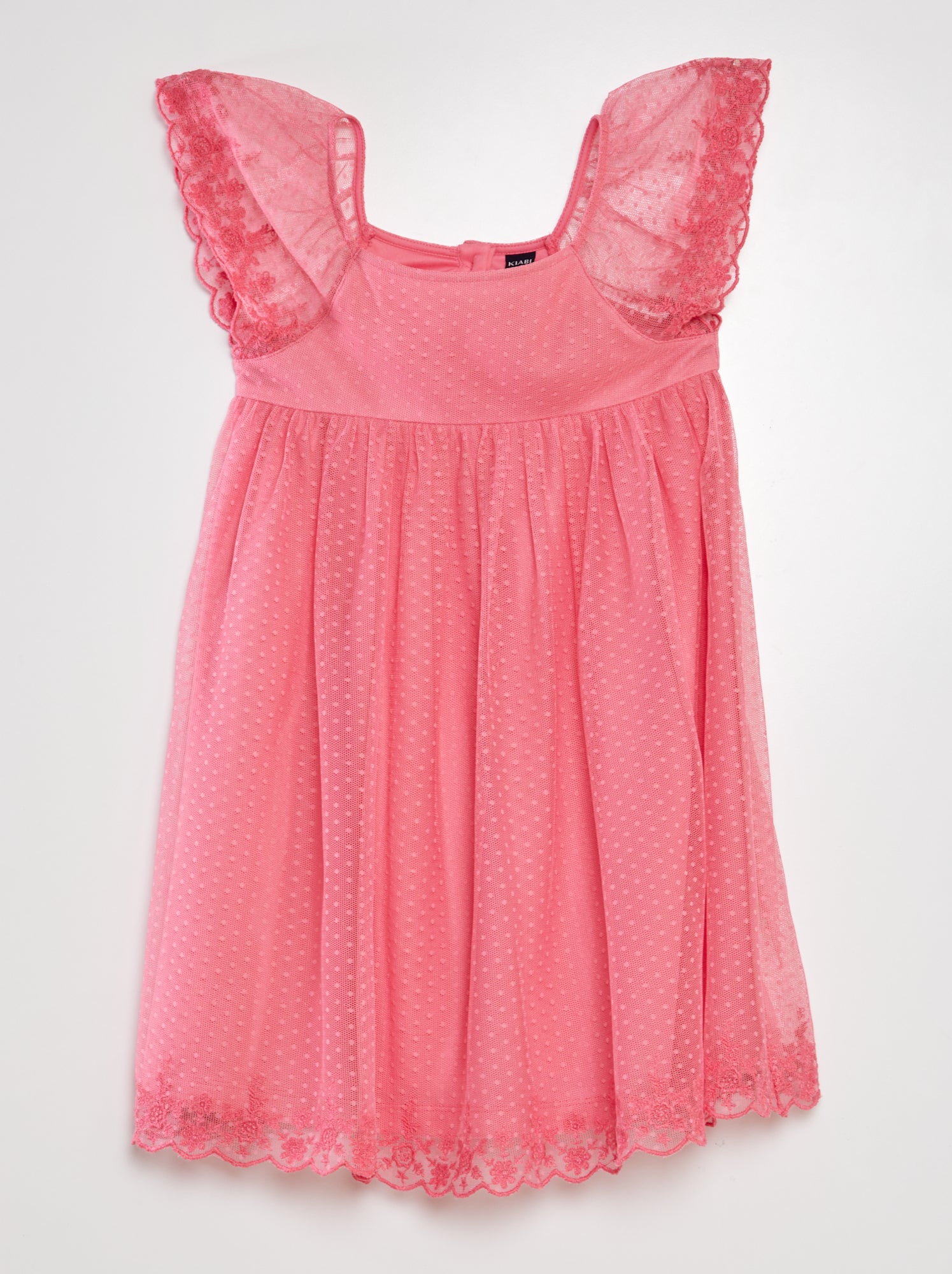 Abito Da Bambina In Tulle Principessa – Colore Bianco, Maniche A Sbuffo, Taglie 0-3 Mesi A 2-3 Anni