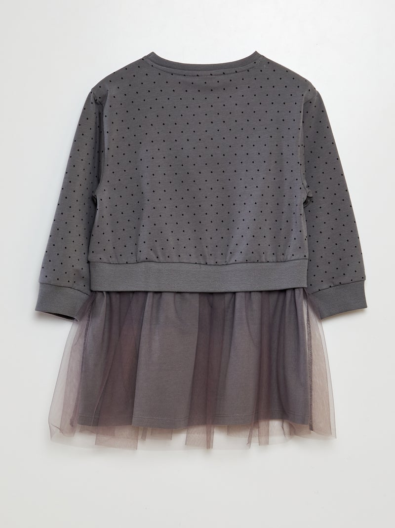 Vestito unicorno 'Name it' vestito bimateriale GRIGIO - Kiabi