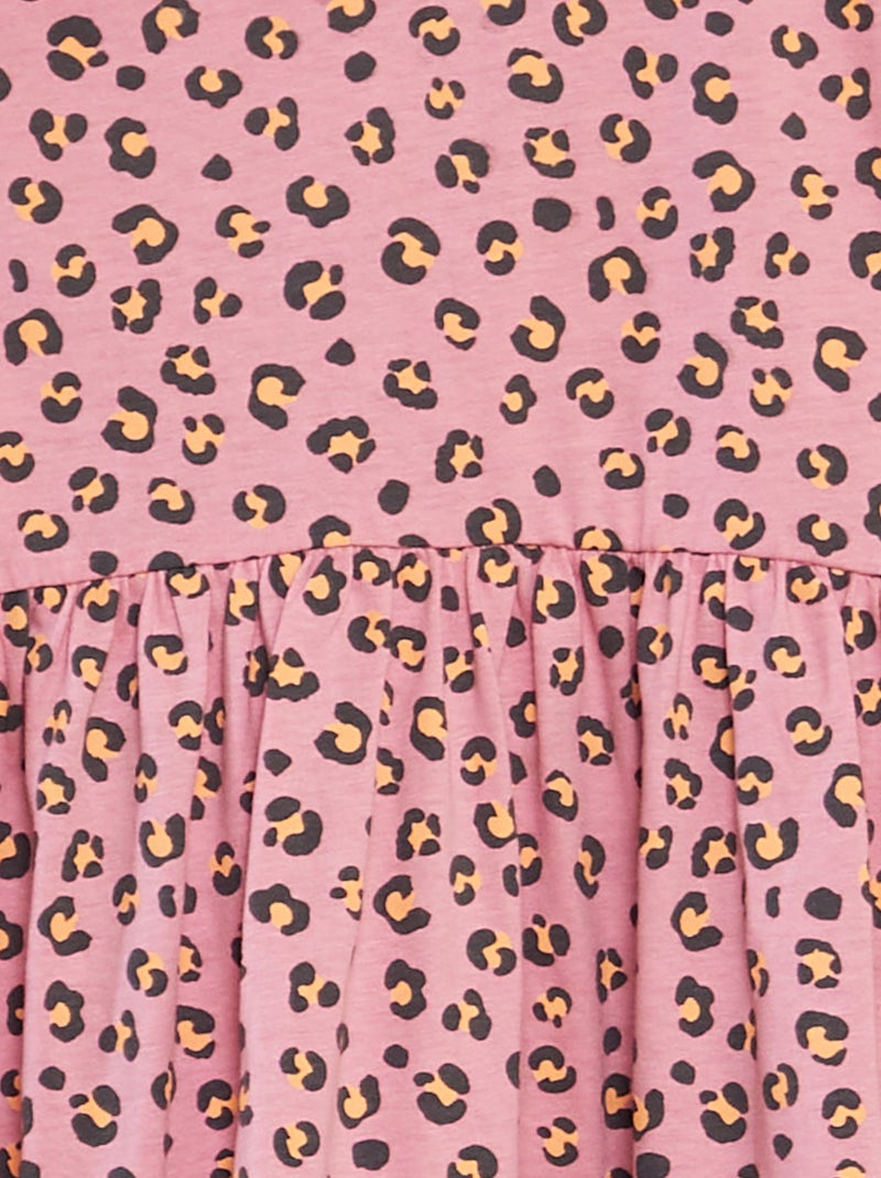 Vestito vestito con motivo - Spalline volant à motivo ROSA - Kiabi