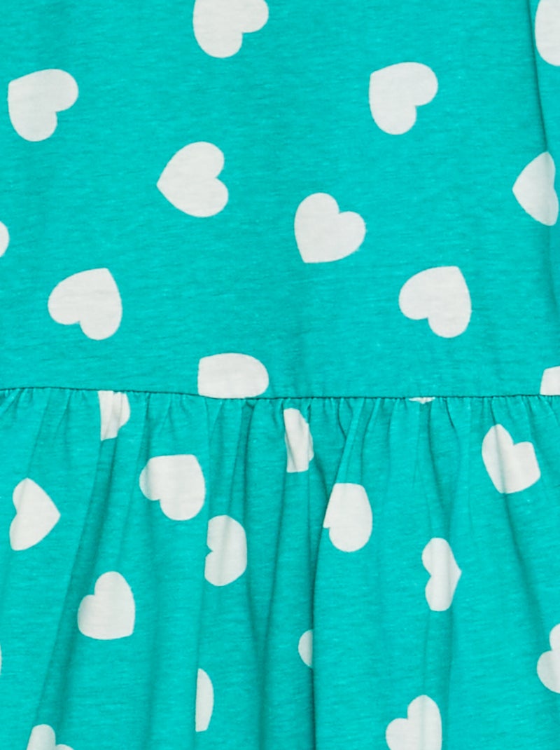 Vestito vestito con motivo - Spalline volant à motivo VERDE - Kiabi