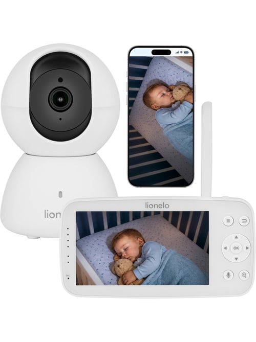 Videovigilancia para bebés LIONELO Babyline 8.4 - Monitor - Aplicación móvil - Alcance de 300 m - Kiabi Videovigilancia para bebés LIONELO Babyline 8.4 - Monitor - Aplicación móvil - Alcance de 300 m - Kiabi