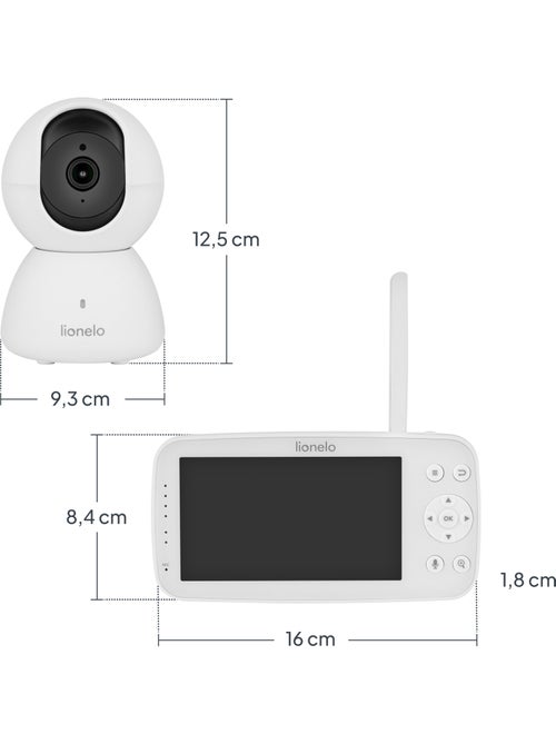 Videovigilancia para bebés LIONELO Babyline 8.4 - Monitor - Aplicación móvil - Alcance de 300 m - Kiabi Videovigilancia para bebés LIONELO Babyline 8.4 - Monitor - Aplicación móvil - Alcance de 300 m - Kiabi