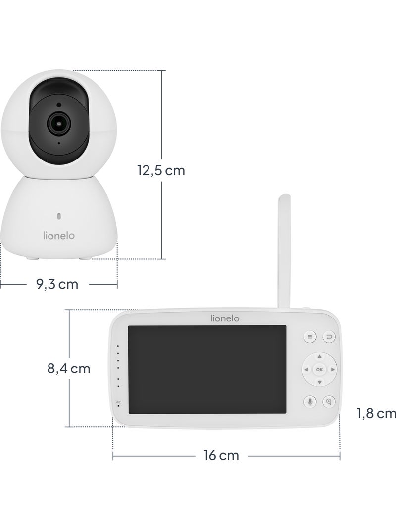 Videovigilancia para bebés LIONELO Babyline 8.4 - Monitor - Aplicación móvil - Alcance de 300 m Bianco - Kiabi
