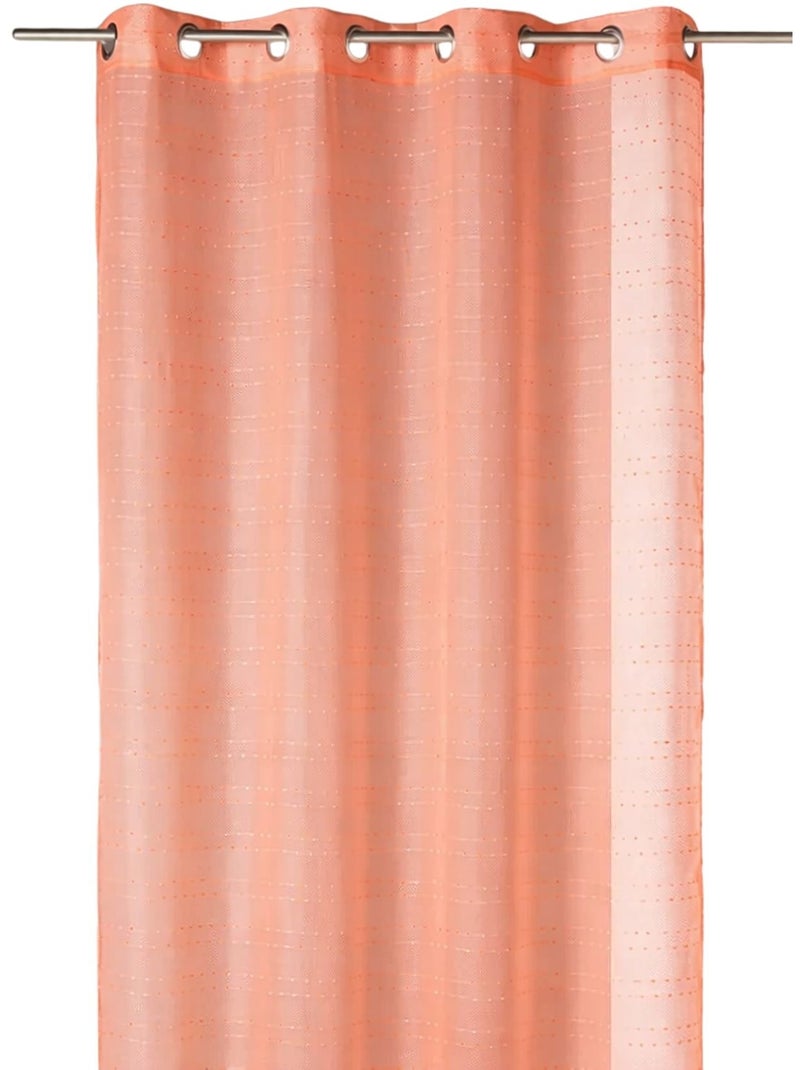 Voilage con strisce ricamate a pois Arancione corallo - Kiabi