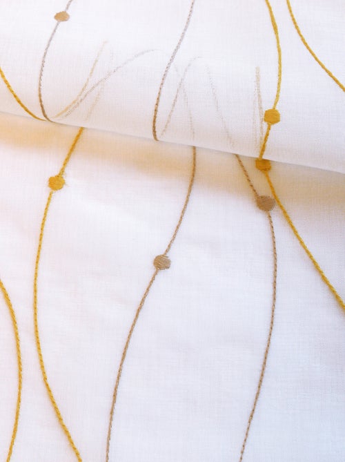 Voilage ricamato con onde e pois - Kiabi