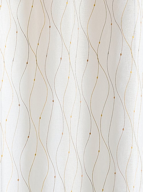 Voilage ricamato con onde e pois - Kiabi