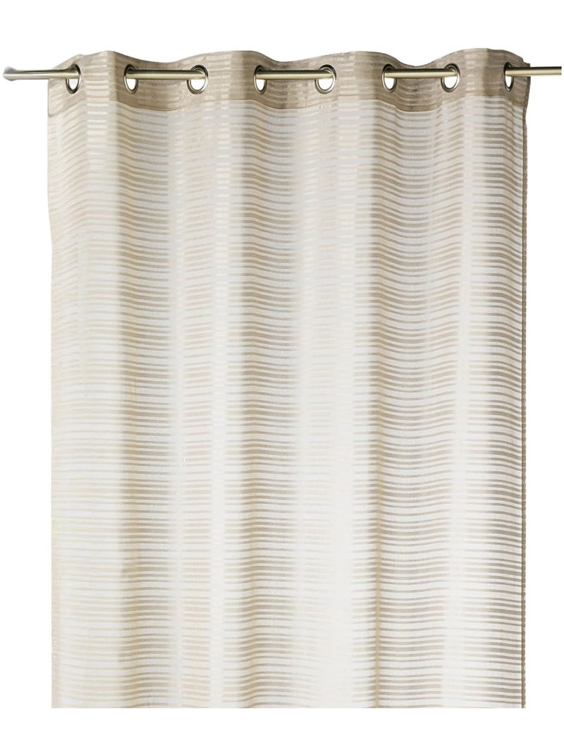 Voile a righe orizzontali tono su tono Beige - Kiabi