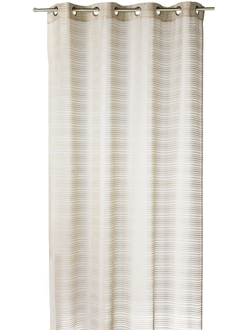 Voile a righe orizzontali tono su tono Beige - Kiabi