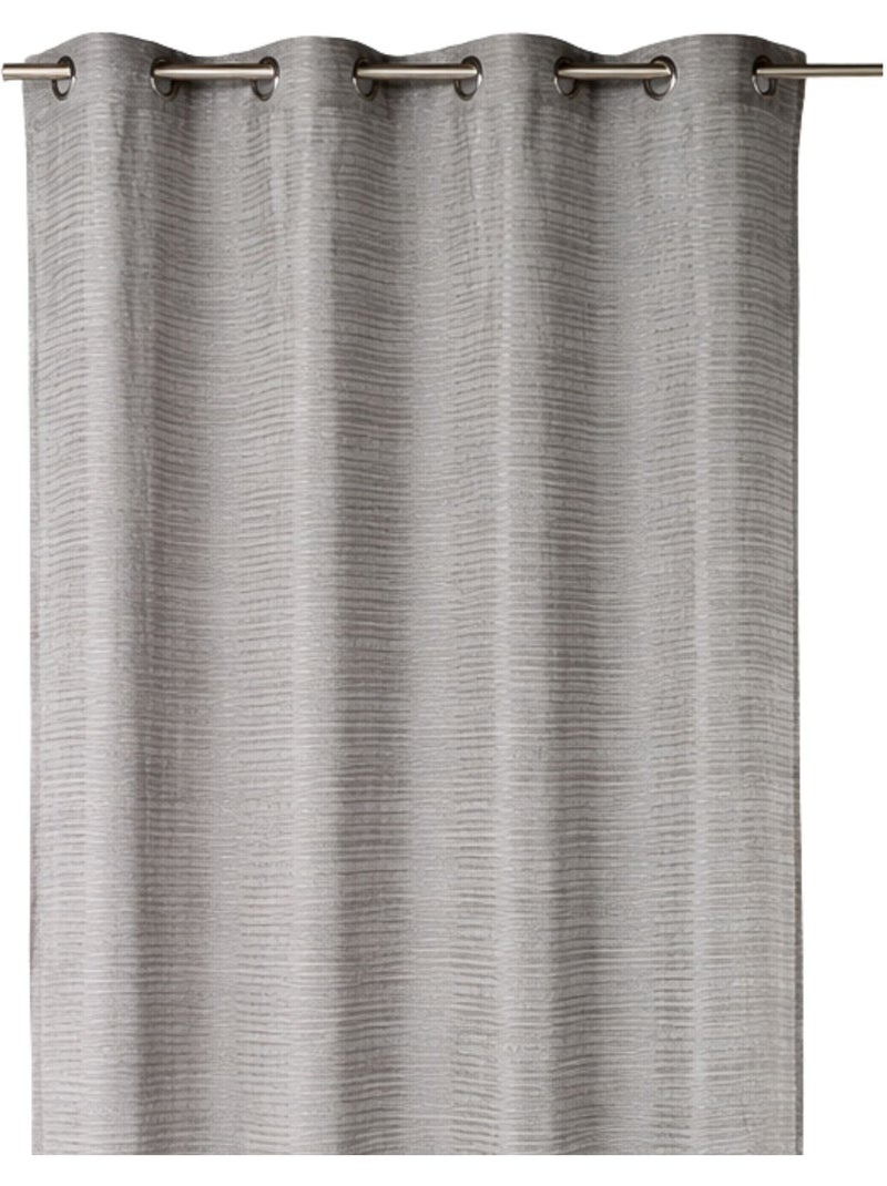 Voile a righe orizzontali tono su tono Grigio chiaro - Kiabi