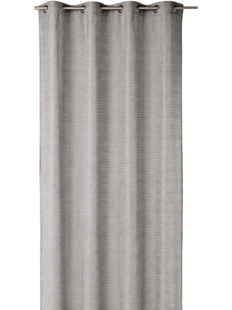 Voile a righe orizzontali tono su tono Grigio chiaro - Kiabi