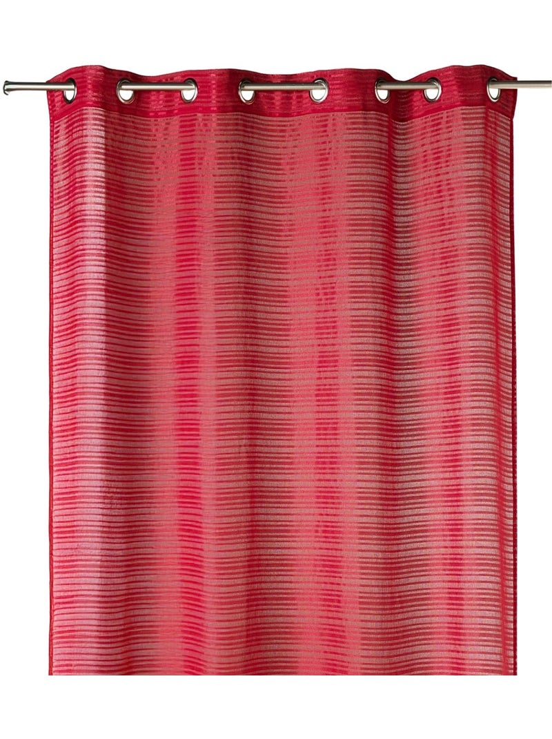Voile a righe orizzontali tono su tono Rosso mattone - Kiabi