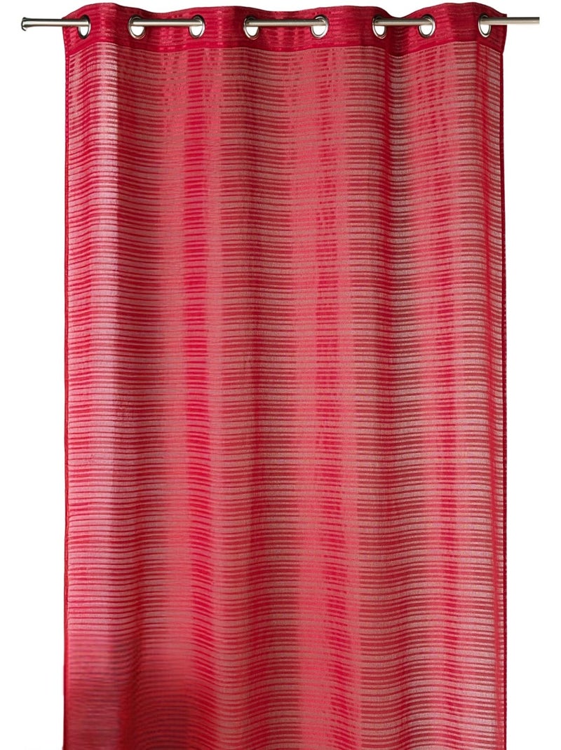 Voile a righe orizzontali tono su tono Rosso mattone - Kiabi